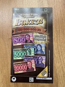 Buksza kaparós sorsjegyről